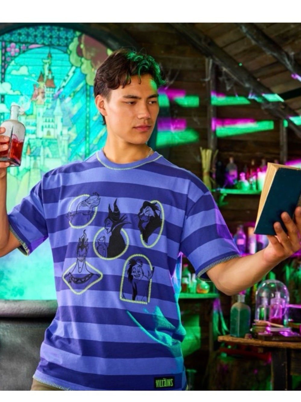Disney Villains Glow-in-the-Dark T-Shirt for Men by Our Universe